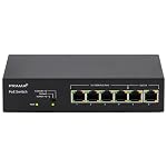 Prama Prama PT-SW1U06P-E 100 Mbps Network PoE Switch, 4 PoE Ports + 2 Uplink RJ-45 Ports