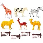 SUPER TOY Wild Farm Animal Action Figure Toys Playing Set for Kids – Pack of 6