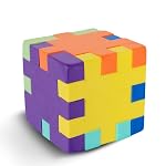 Babypro Cube Toy, Beginner Cube for Kids & Adults, Magic Stress Buster Brainstorming Puzzle, for Kids Above 2 Years, (Multicolour, 7.5cm x 7.5cm)