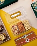 Rakhi For Bhaiya Rakhi For Brother Rakhi Set Rakhi Gift Dry Fruits Combo Pack Snack Box Pack of 3 DryFruits Cashew Almond Pistachios Couture Rakhi Set Of 2