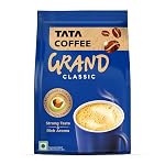 Tata Classic Instant Coffee, 100g Pouch, Chicory Mix With Strong Taste & Rich Aroma, With Flavour Locked Decoction Crystals