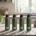 Clazkit Alpha Sporty Stainless Steel Water Bottle Single Wall 750ml Set of 4| Lightweight, Leak-Proof, Reusable | Ideal for School Kid,Office, Gym & Travel | Green