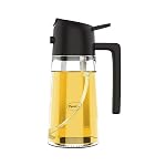 Pigeon Glass Oil Sprayer and Dispenser Bottle, 450 ml Capacity, 2-in-1 Design – Black