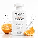 Aqueria 200ml De-Tan & Brightening Vitamin C Face Wash | With Lactic Acid & Niacinamide | Deep Cleansing Face Cleanser for Tan Removal, Pigmentation, Dark Spots, Dull & Uneven Skin Tone | Brightens Skin & Gently Exfoliates | Non-Drying Formula for All Ski