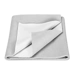GLUNÂ® Quick Dry Absorbent Baby Bed Sheet for Mattress Protector, Pack of 1 Baby Gray Bed Sheet, Size 70x100cm, Waterproof, Quick Drying Material, Anti-Itching Cloth