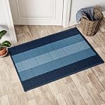 Status Contract Anti Slip Front Door Mat|(38x58cm) Living Room Rug for Entrance Door|Polypropylene Floor Mats for Home|Essential Small Rugs for Office, Bedroom & Kitchen|Blue | Set of 1