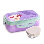Ganesh Stainless Steel Polo Insulated Lunch Box Container with Airtight Lid for Office & School Use/Food Grade/Air Tight/Easy to Carry/Leak Proof (750ml +140ml) Violet