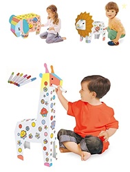 Crackles DIY 3D Paper Cardboard Folding Coloring Craft Animals Series-