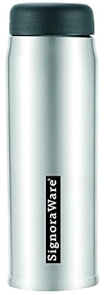 Signoraware My Steel Single Walled Stainless Steel Fridge Water Bottle, 600 ml, Silver (Pack of 1)