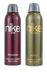 Nike Unisex Patchouli Man + Honey Woman Deodorant Spray – Pack of 2 (200ml Each) | Long-Lasting Freshness & Captivating Fragrance Duo