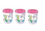 Aristo Store Queen333 Plastic Storage Container- 800 Ml (3 Pcs Set, 11.1(D) X 12.8 Cm) – Multicolor