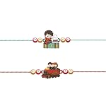 Harry Potter Kids Rakhi Combo Pack of 2 | Character Rakhi Set Featuring Harry Potter with Hedwig & Hogwarts Express | Cartoon Raksha Bandhan Thread with Decorative Beads for Brother