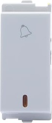 Northwest Venia 6A Bell Push With Indicator, White (pack of 20)