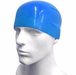 Silicone Swimming Cap, Unisex, Multi-Colour, One Size Fits All (Blue)