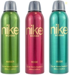 Nike  Women Deodorant Spray Combo (Amber + Rose + Musk)  200ml Each |