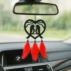 MH HILLS Car Hanging Accessories: Radha Krishna Spiritual Acrylic Deco