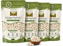 Envelope Dryfruits Plain Makhana Fox Nuts Makhana (4 x 250 g)