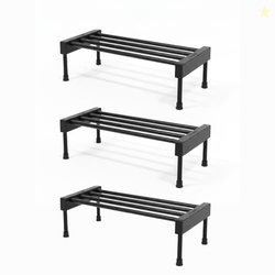 KYARI Elevate Square Tube Iron Plant Stand (Set of 3) | Heavy Duty Pot