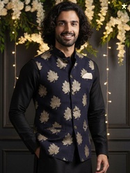 KISAH Printed Nehru Jacket