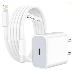 RAVIAD 20W Original (MFi-Certified) Super Fast Charger Adapter & L