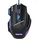 Sounce Apex Wired Gaming Mouse, Black | 7200 DPI Precision Optical Sen