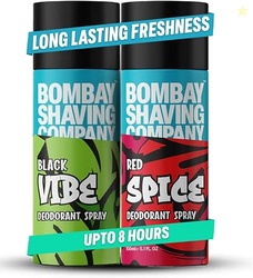 Body Spray for Men, 150ml each (Pack of 2) - Red Spice and Black Vibe