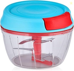Manual Premium Round Kitchen Chopper, 650ml, Dual Shade