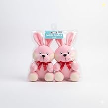 Cute Pink Bunny Soft Toy Pack of 2 | Super Soft Plush Rabbit Pair with