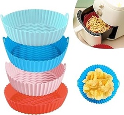 Air Fryer Silicone Round Shape Liners Basket Reusable Baking Tray Cook