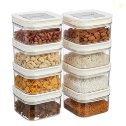 Amazon Brand - Solimo Airtight Plastic Storage Jar and Container Set-I