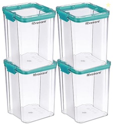Floraware Food Safe Modular Plastic Square Airtight Containers, Stacka