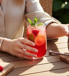 Yera Prima Aqua Water/Juice/Cocktail Glass- 335 ml Each -Set of 6 pcs