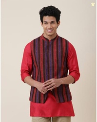 Fabindia NUIndian Striped Nehru Jacket