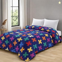 Zinnia Ultra Soft Microfibre Printed Comforter | (Print - Shapes) (Eri