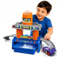 Color Changing Car Wash Playset with Water Tank, Automatic Car Wash St