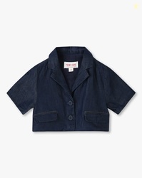 POINT COVE Girls Cropped Blazer with Notched Lapel