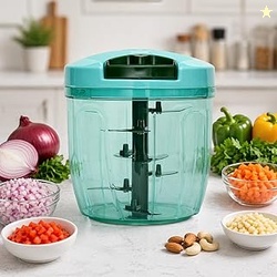 Manual Vegetable Chopper 1000ml | 5 Stainless Steel Blades Veg Chopper