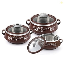 Glitter Casserole with Inner Steel | Insulated Stainless Steel Inner B