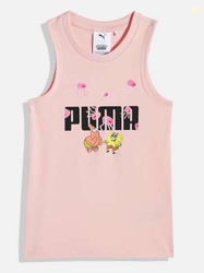 Puma Girls x SPONGEBOB Print T-shirt Slim Fit Dress (9-10Y) by Myntra