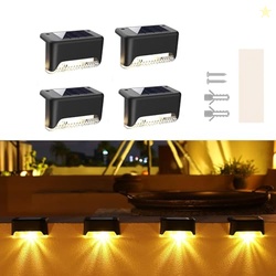 Ocean Mart Step Lights with Water-Resistant LED Solar Power for Deck,