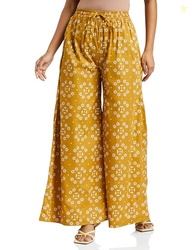 Amazon Brand - Myx Women Loose Mid Rise Palazzo (Available in Plus Siz