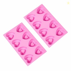 Cutting EDGE Heart Shape Muffin Pan Silicone Mold | Long-Lasting & Fle