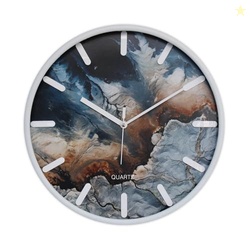 Amazon Brand- Solimo 12-Inch Analog Wall Clock  Ivory White Design, Pr