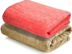 Cortina Solid Towels for Bath Set of 2 (70 x 140 cm) 300 GSM Microfibe