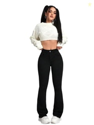 Women's Flared Jeans|High Waist Bootcut|Wide Leg|Bell Bottom Denim for