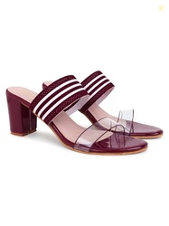 Action Women's Black Suede Platform Sandals| Stiletto Heel| Clear Stra