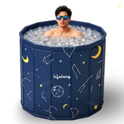 Lifelong Portable & Foldable Bath Tub with Inflatable Pillow for Adult