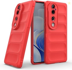 amazon basics Back Case Cover for Vivo V40 Pro 5G (Silicone_Magic-Red)