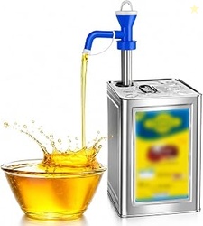 Stainless Steel Cooking Oil Pump Dispenser | Oil Pump Hand Press Liqui