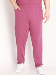 CHKOKKO Plus Men Solid Track Pants
